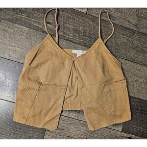 Nude Lucy Tank Top Crop Aysemmetrical Size Small S